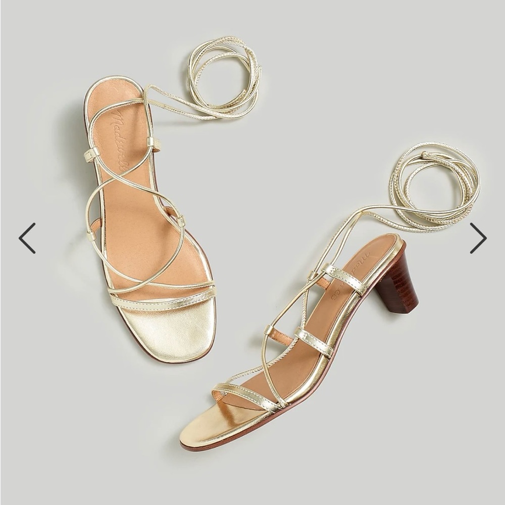 Madewell Jeanine Gold Strappy Sandals